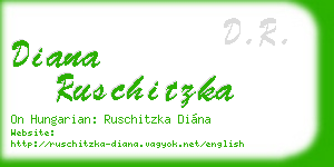 diana ruschitzka business card